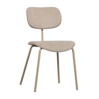 WOOOD Eetkamerstoel 'Link' Chenille, kleur Zand - thumbnail