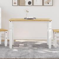 Eettafel Corona 112x60x75 cm massief grenenhout wit - thumbnail