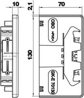 OBO Bettermann 6274570 Montageaccessoire (b x d) 130 mm x 70 mm 1 stuk(s) Zuiver wit - thumbnail