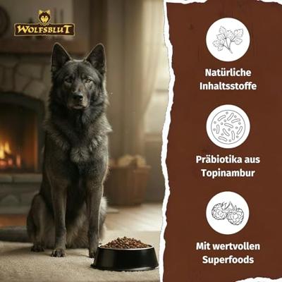 WOLFSBLUT Dark Forest Venison with sweet potatoes - droog hondenvoer - 12,5kg