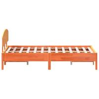 Bedframe zonder matras massief grenenhout wasbruin 140x200 cm - thumbnail
