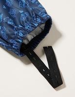 Playshoes Regentuinbroek Bouwvoertuigen Blauw Maat 86 - thumbnail