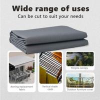 VidaXL Zonnescherm vervangingen antraciet 1000 x 160 cm - thumbnail