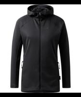 Haglofs Korp Mid Hood Fleece Dames True Black S - thumbnail