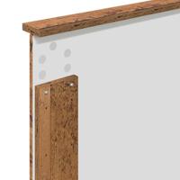 Bedframe met hoofdeinde Oudhout 90 x 190 cm Bewerkt hout - thumbnail