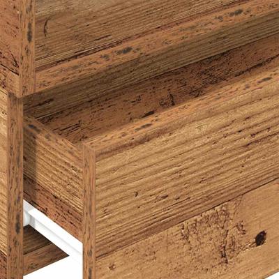 Nachtkastje wandgemonteerd 45x26x28,5 cm oud houtkleurig - thumbnail