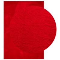 Vloerkleed laagpolig zacht en wasbaar 160x230 cm rood - thumbnail