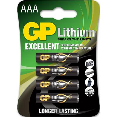 GP GP24LF359C4 AAA batterij (potlood) Lithium 1.5 V 4 stuk(s)