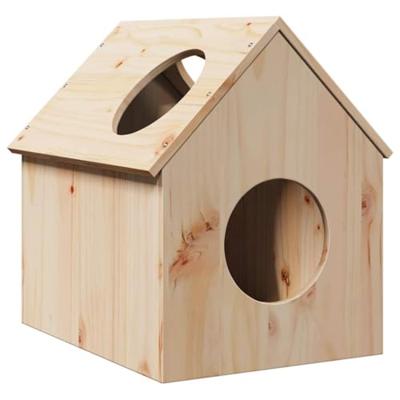 VidaXL Kattenhuis 41x50x50 cm massief grenenhout VidaXL Kattenhuis 41x50x50 cm massief grenenhout