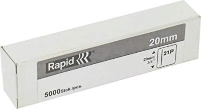 Rapid Nagels Type 21P Gegalvaniseerd, Box 5000st Lengte 20mm