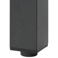 Tuintafel 150x90x74 cm aluminium en glas zwart - thumbnail