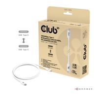 club3D CAC-1572 USB-C-kabel USB 4.0 USB-C stekker 1.20 m Wit - thumbnail