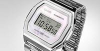 Casio A1000D-7EF Horloge Vintage digitaal zilverkleurig 38 mm - thumbnail