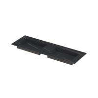 INK Post Wastafel Keramische Slab Envelop Bak Dubbel Zonder Kraangaten - 1400x450x10 mm - Lauren Black Mat - thumbnail