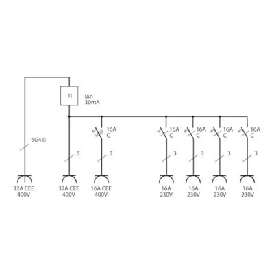 Brennenstuhl neu 1154890020 CEE-stroomverdeler 400 V 32 A