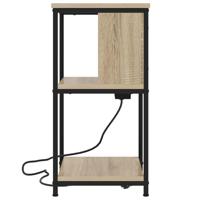 Nachtkastje 2 pcs Sonoma eiken 38 x 31 x 61 cm Bewerkt hout - thumbnail