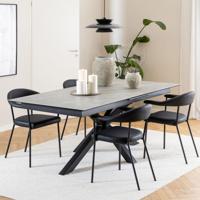 Bendt Uitschuifbare Eettafel 'Line' Keramiek, 200/240 x 100cm, kleur Grijs - thumbnail