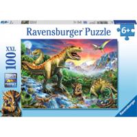 Bij de dinosaurussen XXL puzzel, 100 stukjes - thumbnail