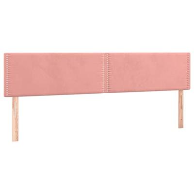 Hoofdborden 2 st 90x5x78/88 cm fluweel roze