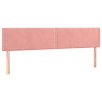 Boxspring met matras en LED fluweel roze 200x200 cm - thumbnail