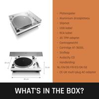 Lenco L-3810 Direct drive platenspeler met USB-opname - L-3810WH - thumbnail