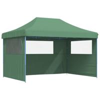 Partytent inklapbaar pop-up met 3 zijwanden groen - thumbnail