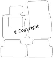 Automatten passend voor BMW 6-Serie E64 Cabriolet 2005- 4-del BL1041114 - thumbnail