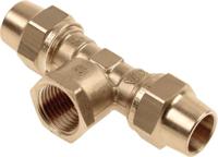Knelfitting BELGAS - T-koppeling - Binnendraad - 22 x 1/2 x 22mm - 2x knel 1x binnendraad - thumbnail
