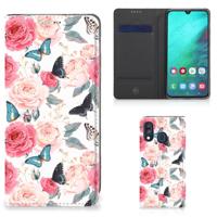 Samsung Galaxy A40 Smart Cover Butterfly Roses - thumbnail