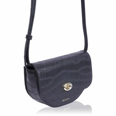 Inyati Elsie Crossbody black croco matt Damestas Inyati Elsie Crossbody black croco matt Damestas