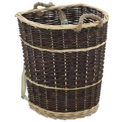 VidaXL Houtmand met draagriemen 44,5x37x50 cm natuurlijk wilgenhout VidaXL Houtmand met draagriemen 44,5x37x50 cm natuurlijk wilgenhout