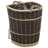 VidaXL Houtmand met draagriemen 44,5x37x50 cm natuurlijk wilgenhout - thumbnail