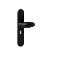 Hardbrass Knopkruk Golf op ovaal langschild sleutelgat 56mm - zwart - thumbnail