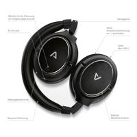 LAMAX NoiseComfort ANC Draadloze hoofdtelefoon met actieve geluidsisolatie (ANC), Bluetooth 5.0, USB-C, bediening 50 uur, reiskoffers en vliegtuigadapter in de verpakking, metalen constructie - thumbnail