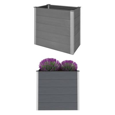 VidaXL Plantenbak verhoogd 100x50x91 cm hkc grijs VidaXL Plantenbak verhoogd 100x50x91 cm hkc grijs
