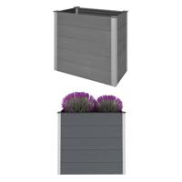 VidaXL Plantenbak verhoogd 100x50x91 cm hkc grijs - thumbnail