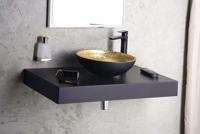 Wastafelmengkraan Sapho Spy 1-hendel Recht Hoog 29.8 cm Mat Zwart - thumbnail