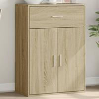 Dressoir 60x30x84 cm bewerkt hout sonoma eikenkleurig - thumbnail