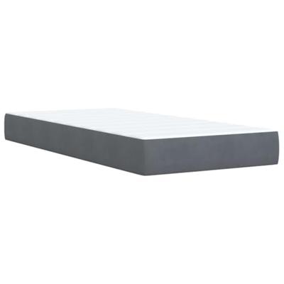 Boxspring met matras fluweel donkergrijs 90x200 cm - thumbnail