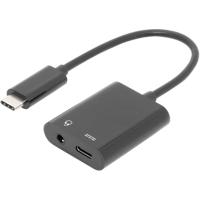 Digitus Audio Adapterkabel [1x USB-C stekker - 2x USB-C bus, Jackplug female 3,5 mm] AK-300400-002-S 20.00 cm Afgeschermd, Afgeschermd (dubbel) - thumbnail