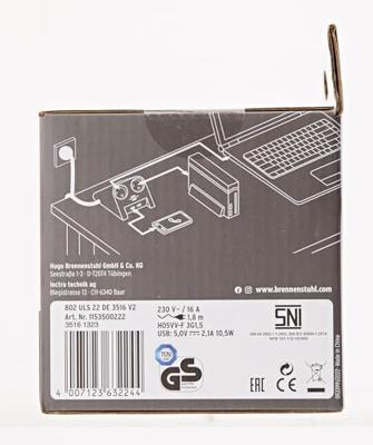 Brennenstuhl 1153500222 power uitbreiding 2 stopcontacten 2 usb - thumbnail