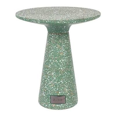 Zuiver Ronde Bijzettafel 'Victoria' Terrazzo, 41cm, kleur Groen