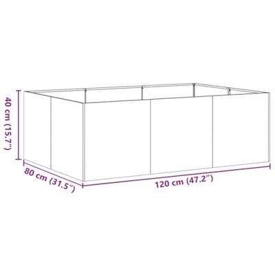 VidaXL Plantenbak 120x80x40 cm gegalvaniseerd staal