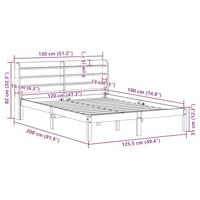 Bedframe zonder matras massief grenenhout 120x190 cm - thumbnail
