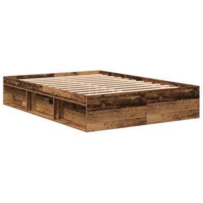 Bedframe zonder matras 160x200 cm bewerkt hout oud hout