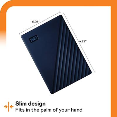 WD My Passport for Mac 5 TB Externe harde schijf (2,5 inch) USB-C Blauw WDBA2F0050BBL-WESN - thumbnail