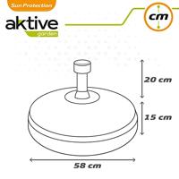 Voet voor Parasol Aktive 58 x 35 x 58 cm Wit Plastic - thumbnail