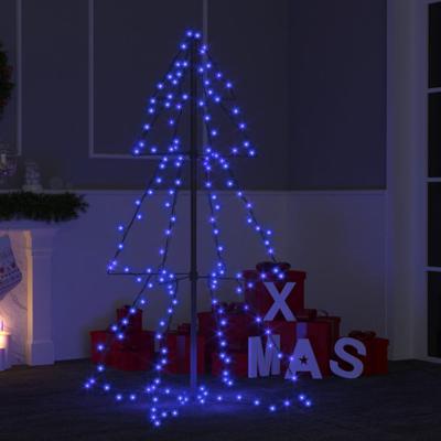 VidaXL Kegelkerstboom 160 led&apos;s binnen en buiten 78x120 cm