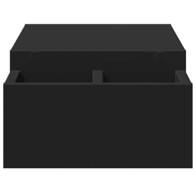 Monitorstandaard met opbergruimte 70x27x15 cm hout zwart Monitorstandaard met opbergruimte 70x27x15 cm hout zwart