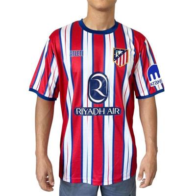 Heren Voetbal T-shirt met Korte Mouwen Atlético Madrid Official Home Jersey 24/25 Maat L
